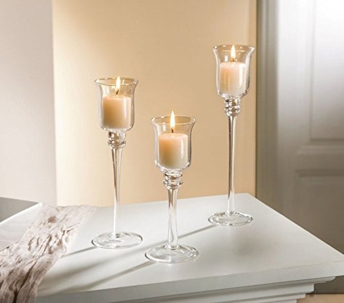 3 Kerzenhalter aus Glas