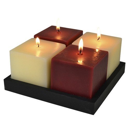 Kerzen Set Dekotablett