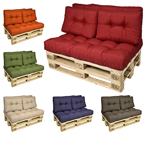 Palettenkissen in blau, rot, grün, orange, grau