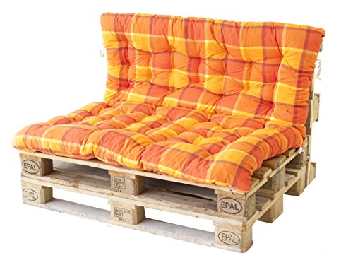 Gemusterte Palettenkissen kariert