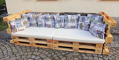 Sitzkissen + 12 Rückenkissen