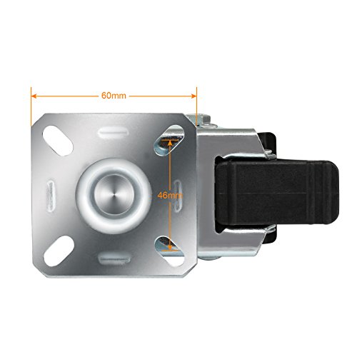 4x Möbelrollen mit Bremse