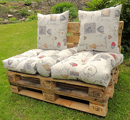 Palettenkissen mit Herzchen