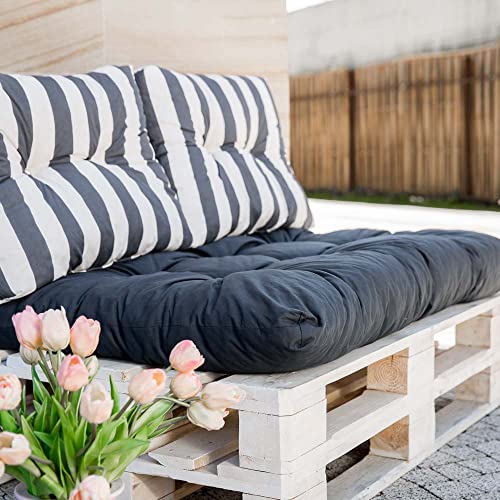 Patio Paletten Auflagen schwarz Streifen